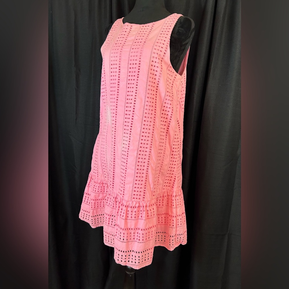 VINEYARD VINES Pink Sleeveless Eyelet 100% Cotton Dress Size 6 b19 - Picture 2 of 9